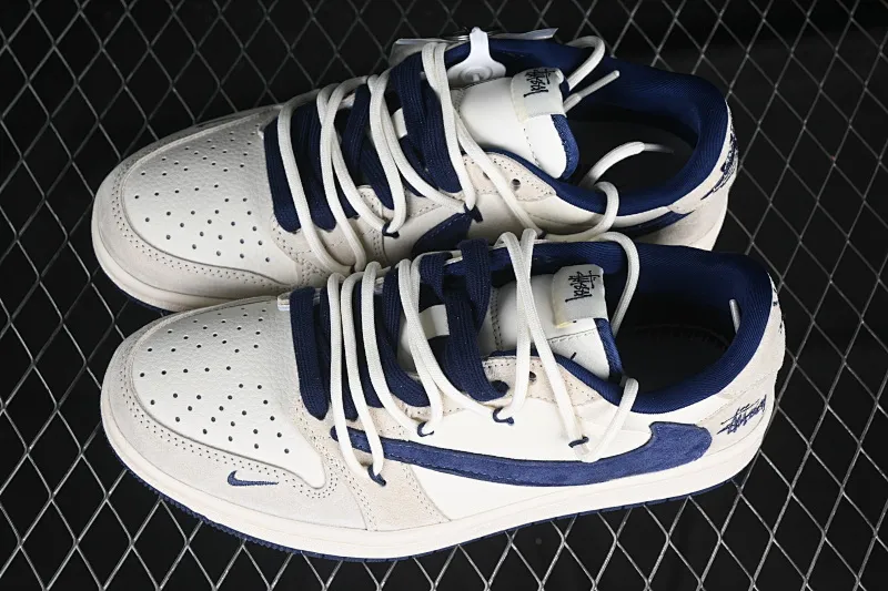 All categories Air Jordan Jordan series basketball shoes Air Jordan 1 Low High-end customized low-top sneakers Travis Scott x Fragment Design x Air Jordan 1 Low OG SP AJ1 Joe 1 Stussy joint blue hook drawstring low-top cultural casual sneakers DM9288-003